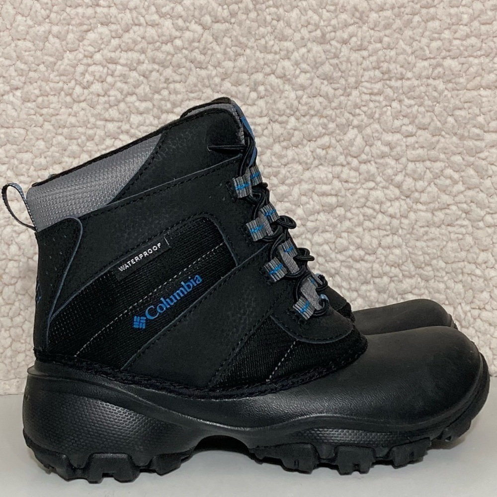 Columbia Kids Black and Blue Rain & Snow Boots